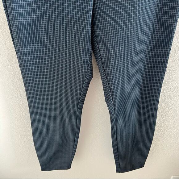 NWT Nanette Leopore Geometric Plaid Navy Business Casual Pants Legging Office M - Picture 4 of 11